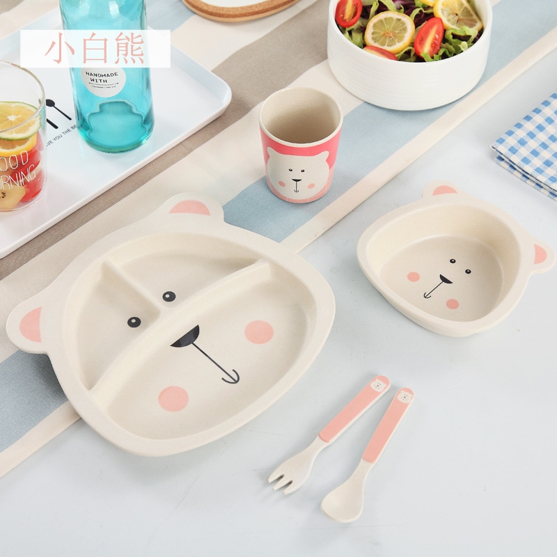 Kids Plate Set Cartoon Tableware (5Pcs Set)